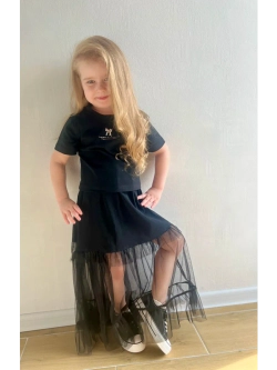 Костюм футболка с юбкой макси