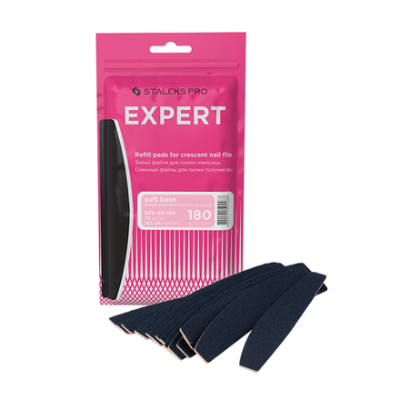 Набор сменных файлов для пилки ПОЛУМЕСЯЦ (на мягкой основе) 180 (30 шт) DFE-40-180 СТАЛЕКС