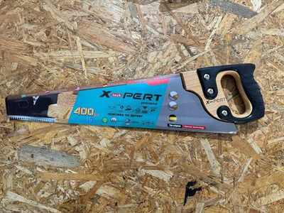 Ножовка по дереву ДР 400 мм каленый зуб деревянная рукоять с накладкой X-PERT 6-48