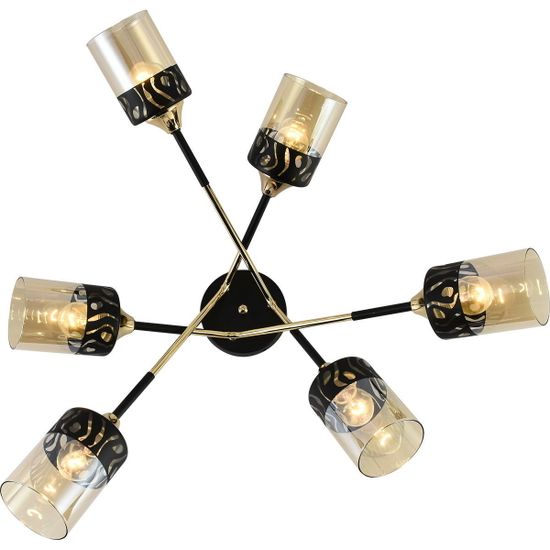 Люстра потолочная Reluce E27 11354-0.3-06B BK+FGD