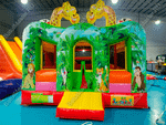 Коммерческий надувной батут "Законы джунглей", без горки