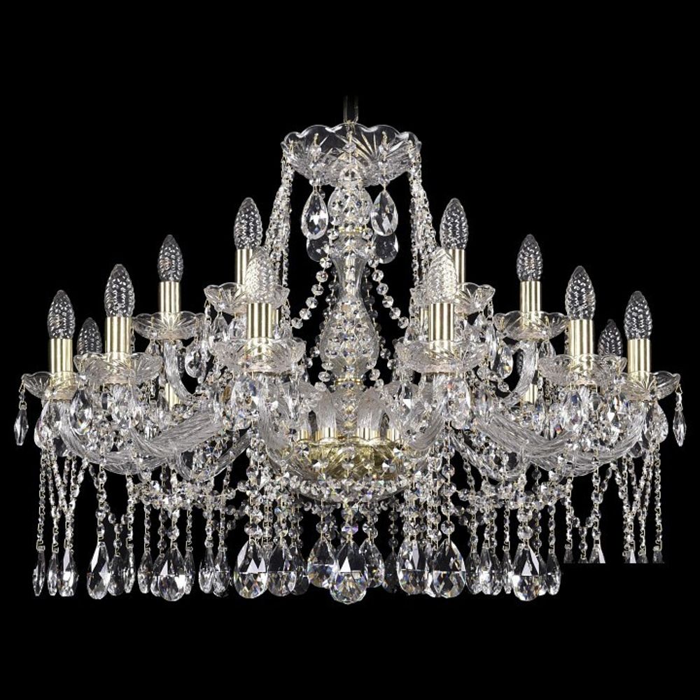 Подвесная люстра Bohemia Ivele Crystal 1413 1413/12+6/300/G