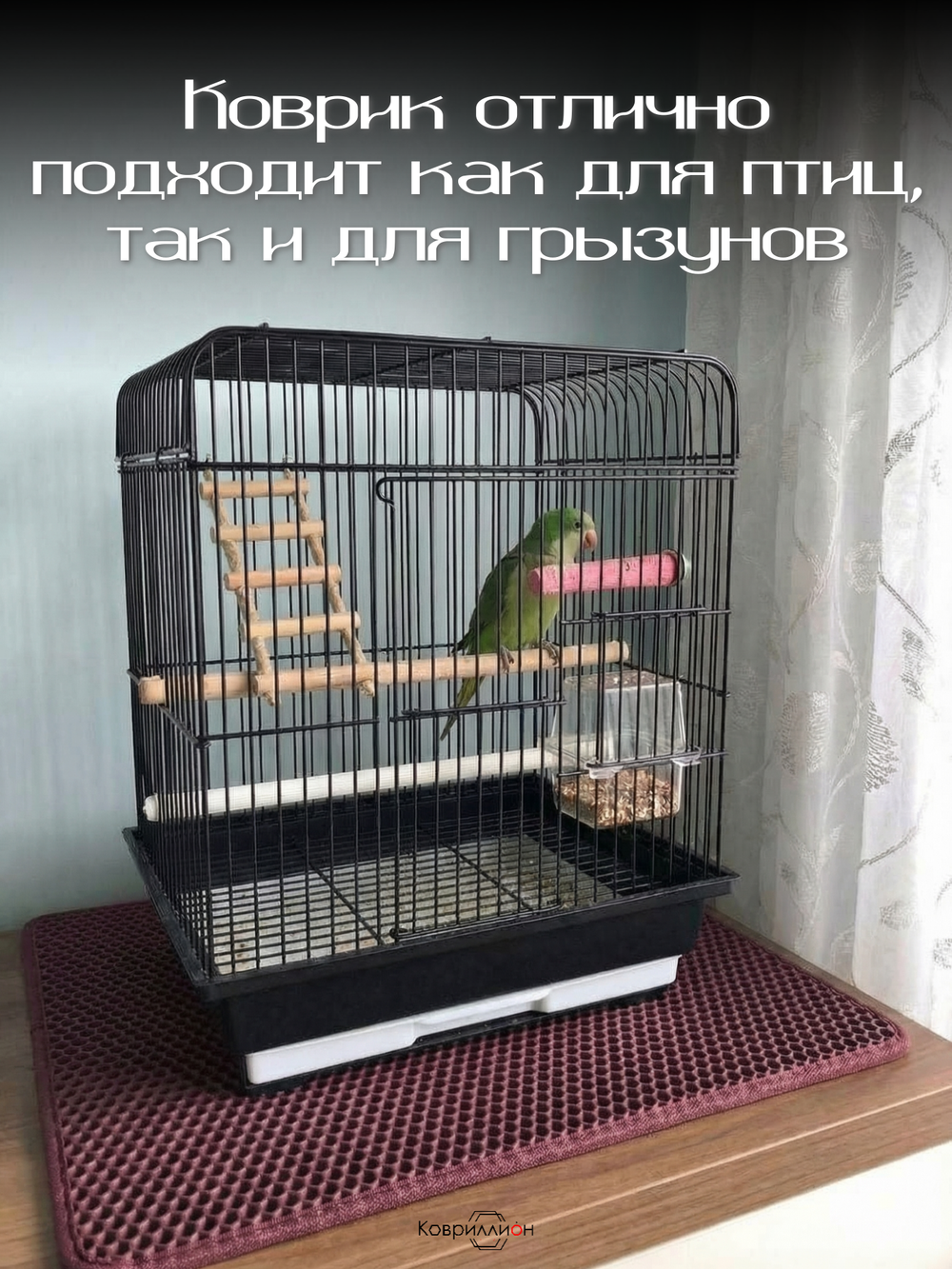 Коврик ЭВА под клетку для птиц и грызунов, 35×45 см