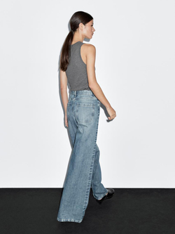 Massimo Dutti Топ с воротником-халтер, темно-серый