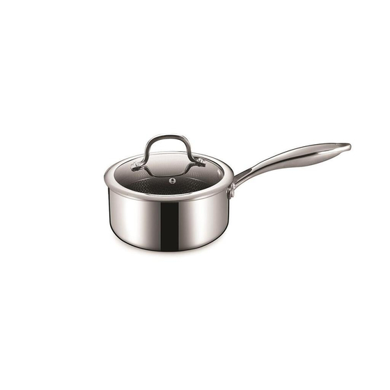 Сотейник 1,4 л с крышкой 16/13,5*13 см New Kitchen Honeycombs нерж. с антиприг. покр. ИНДУКЦИЯ