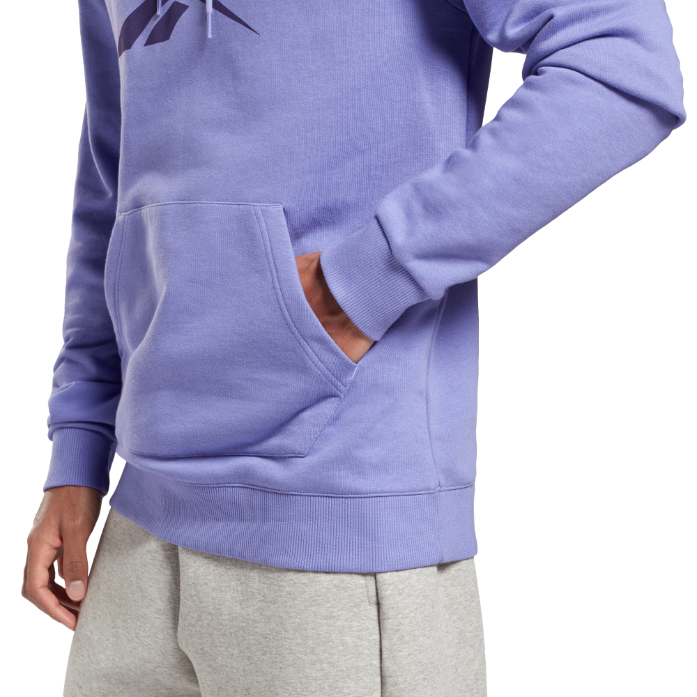 Мужская теннисная кофта Reebok Identity Big Logo Hoodie M - hyper purple