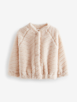 Бомбер флисовый для девочки Next B56-288, Кремовый