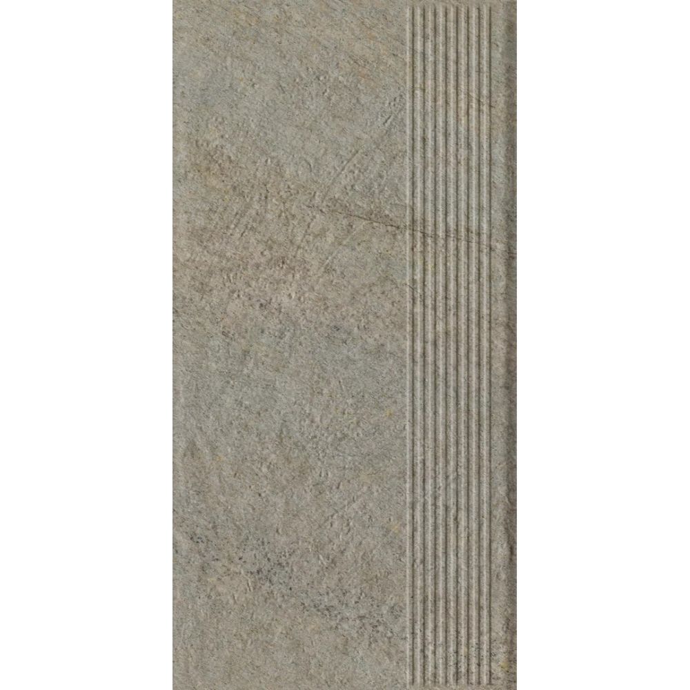 Paradyz Eremite Taupe - Ступень простая структурная с насечками 300x600