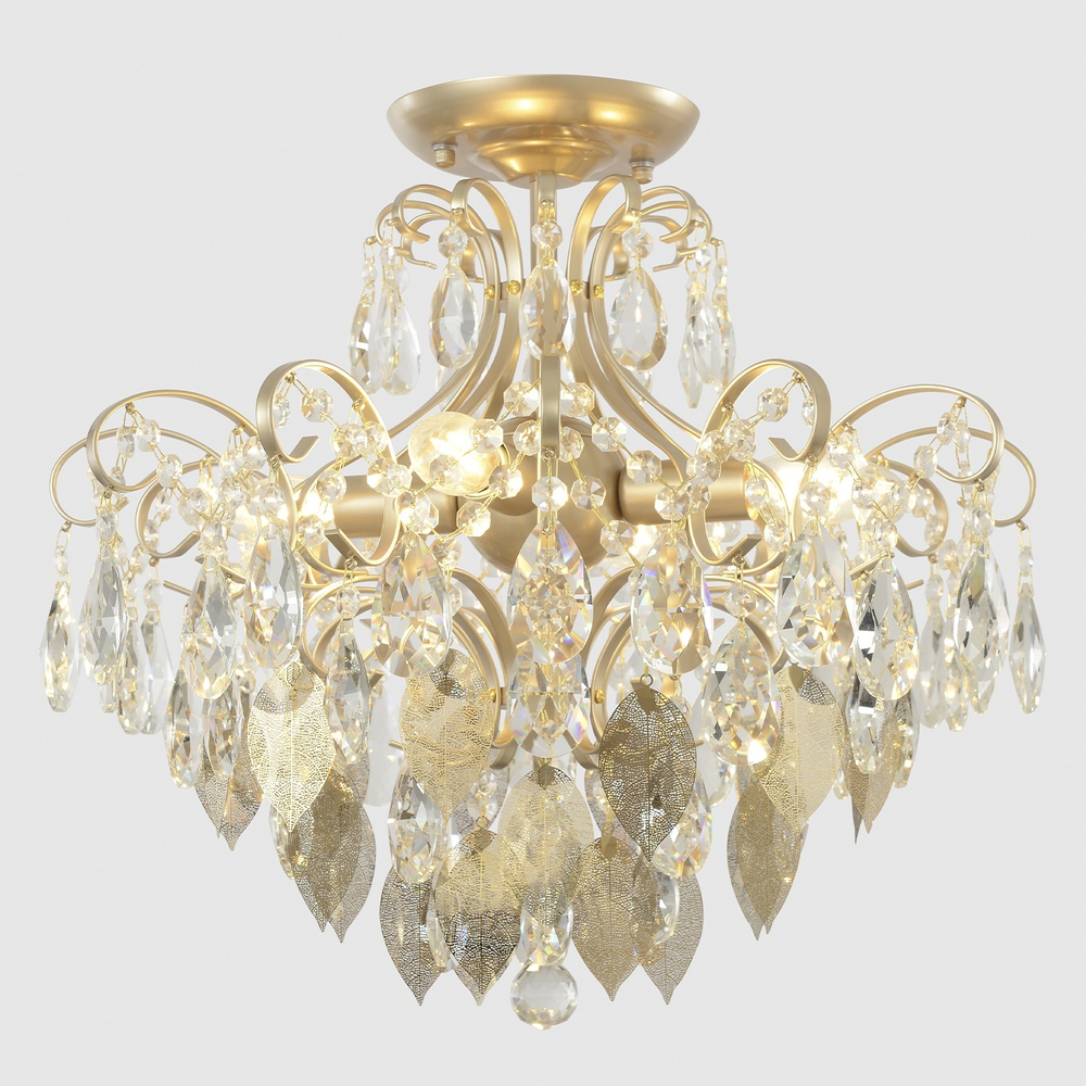 Потолочная люстра Crystal Lux ESMIRALDA PL4 GOLD