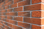 Кирпич лицевой Воротынский одинарный красный, флеш руст