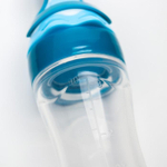 4780648 Бутылочка для кормления, силиконовая, с ложкой, 90 мл, цвет голубой