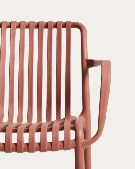 Уличный стул Isabellini из пластика терракотового цвета