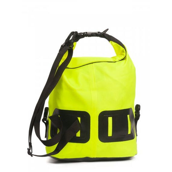 Гермосумка через плечо Sargan Пляжка с доп.карманом 10 л желтая флуор