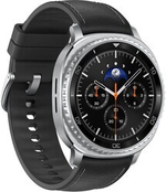 Смарт-часы Samsung Galaxy Watch8 Classic LTE 46mm [корпус - серебристый, ремешок - черный, 1.34", Super AMOLED, 438x438, IP68, Bluetooth, NFC, Wi-Fi, для Android 12.0 и выше]