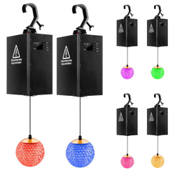 Kinetic Crystal D100 мм — кинетический световой кристалл RGBW / Warm White с одной лебёдкой