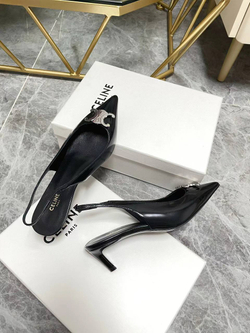 Женские туфли Celine черного цвета без задника