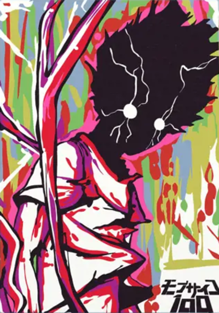 Картина по номерам Аниме Моб Психо