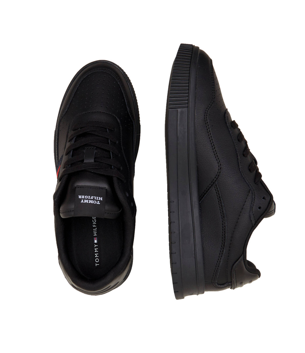 Кожаные кроссовки supercup leather stripes Tommy Hilfiger - черный(FM0FM04824)