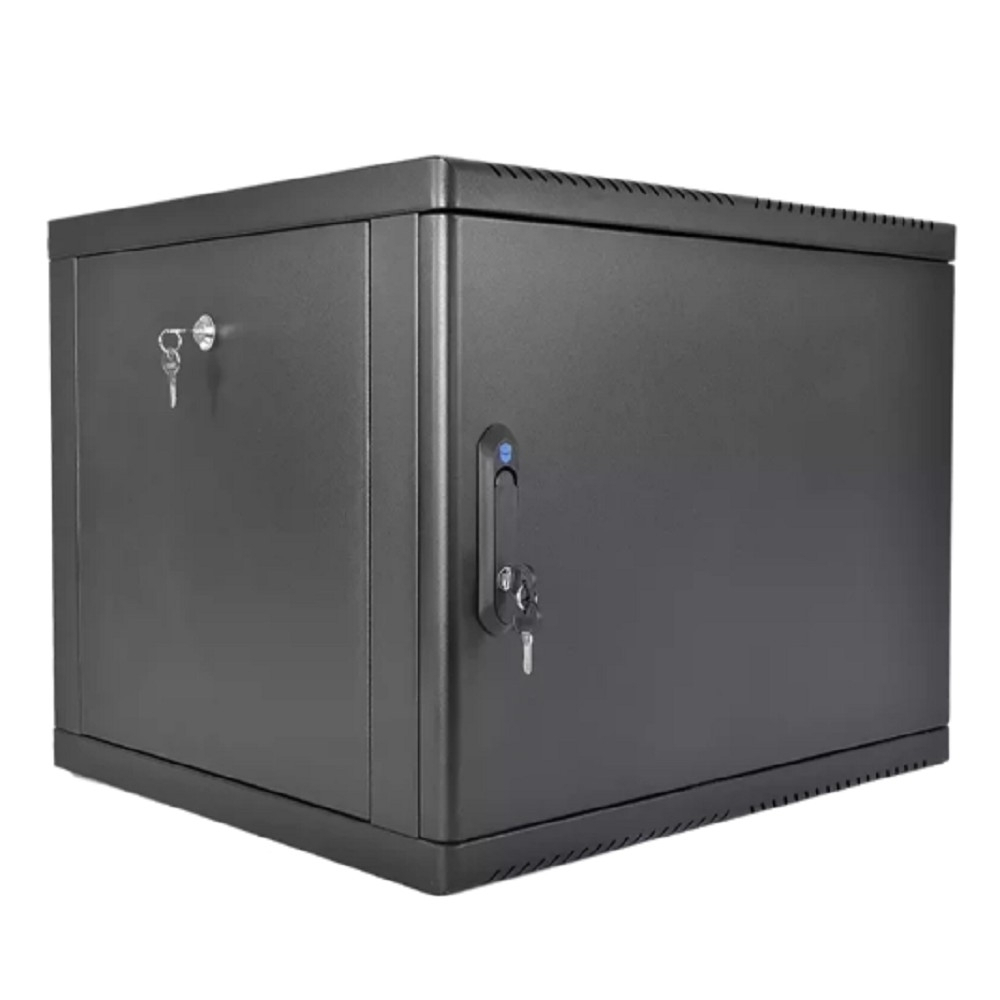 ЦМО Шкаф телекоммуникационный настенный сварной 9U (600 x 350) съёмные стенки, дверь металл, чёрный, ШРН-9.350.1-9005