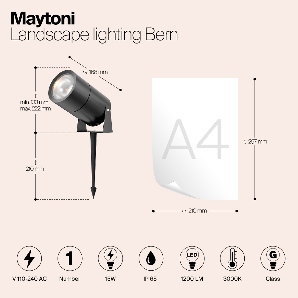 Ландшафтный светильник Outdoor O050FL-L15GF3K