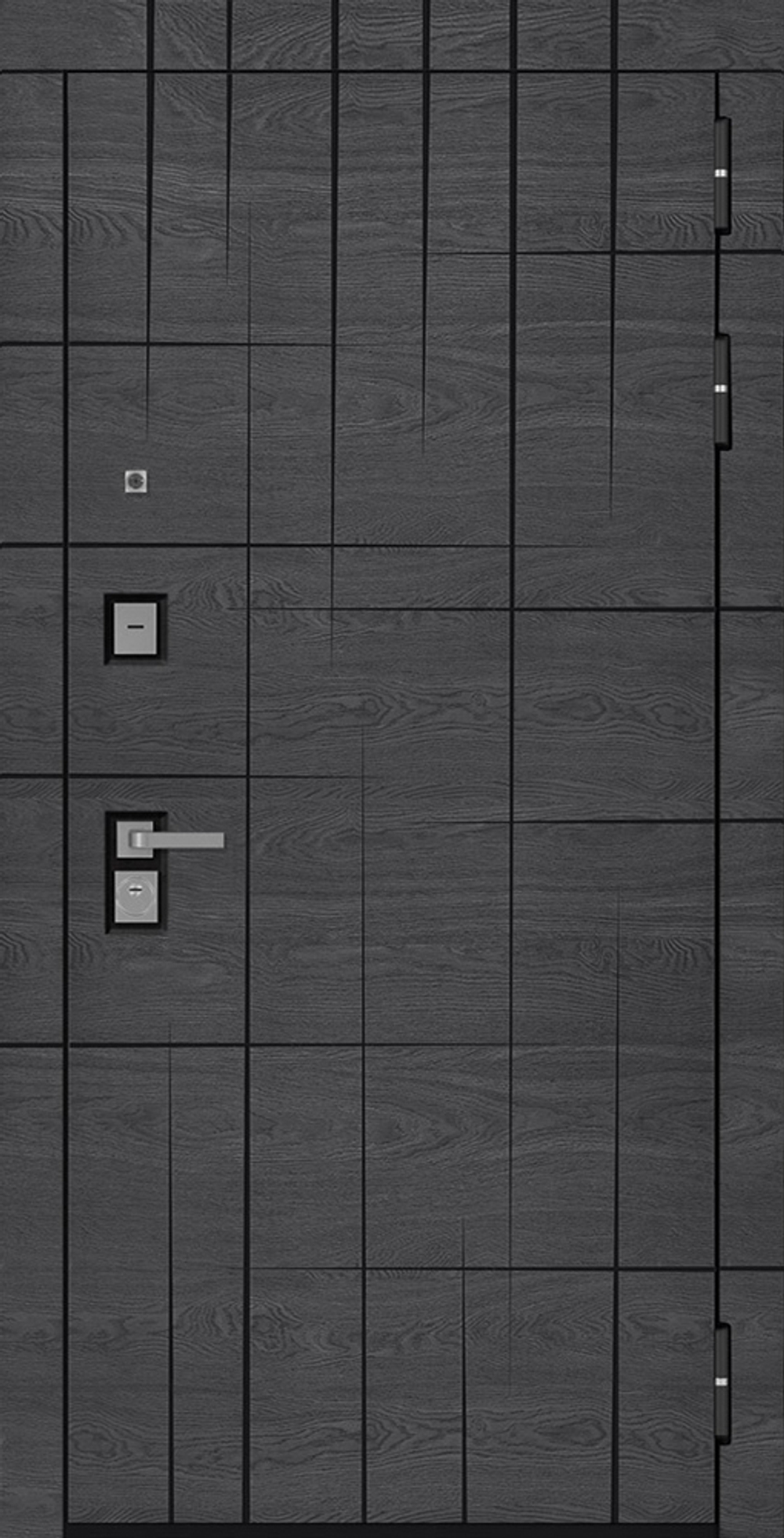 Дверь Входная Бункер BN-09 18 Зеркало Бетон светлый