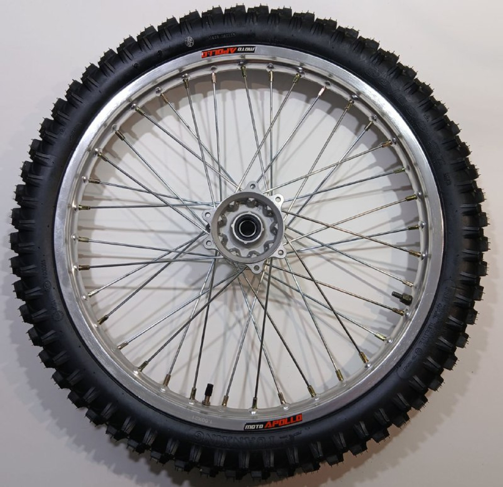 Колесо переднее в сборе с антибуксатором 80/100-21 (6-101-117 диск) Мотоцикл  Apollo M3 300