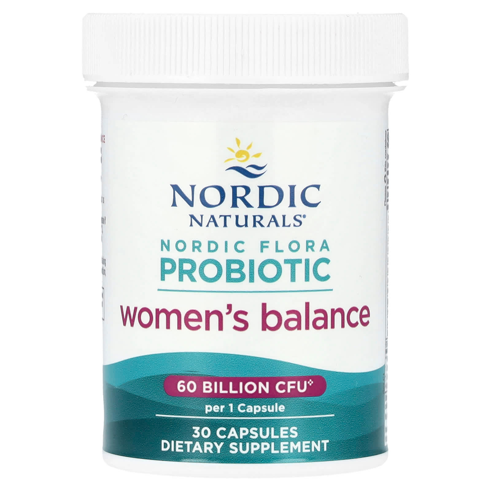Nordic Naturals, Nordic Flora Probiotic, баланс для женщин, 30 капсул