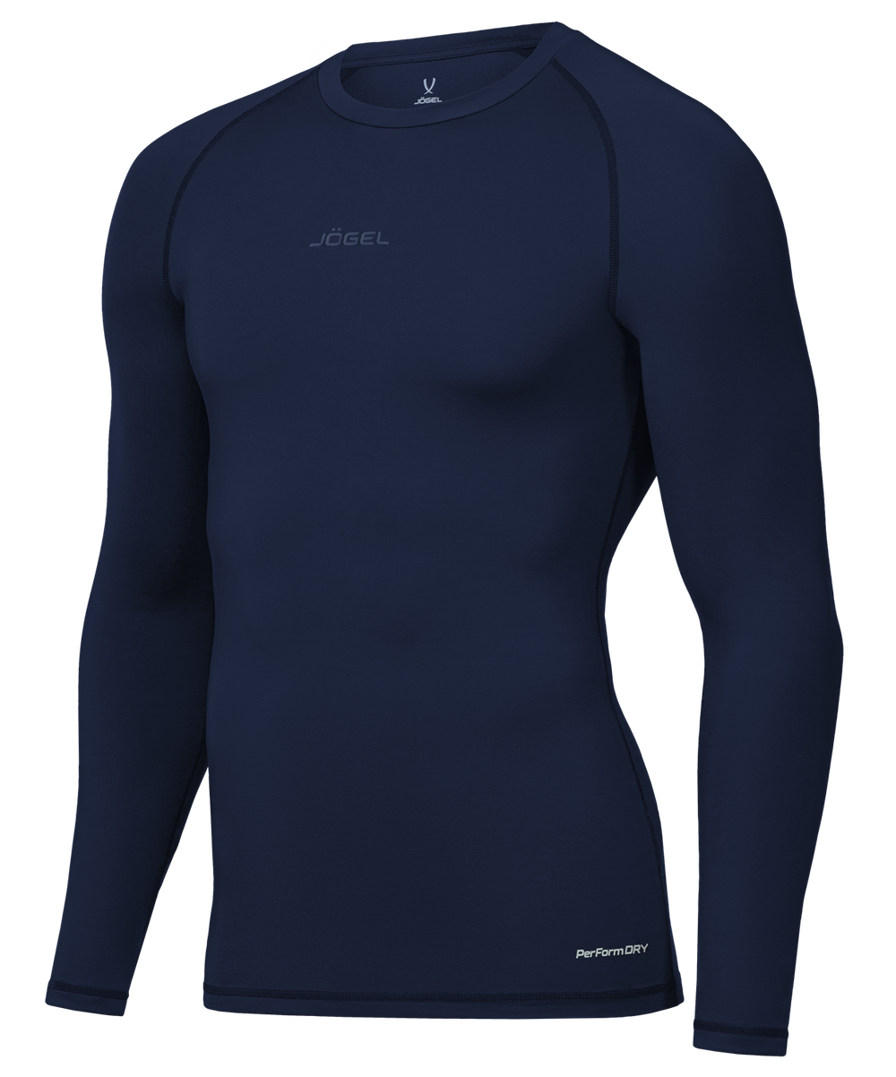 Футболка компрессионная с длинным рукавом Jögel PerFormDRY Baselayer Tee LS 2, темно-синий