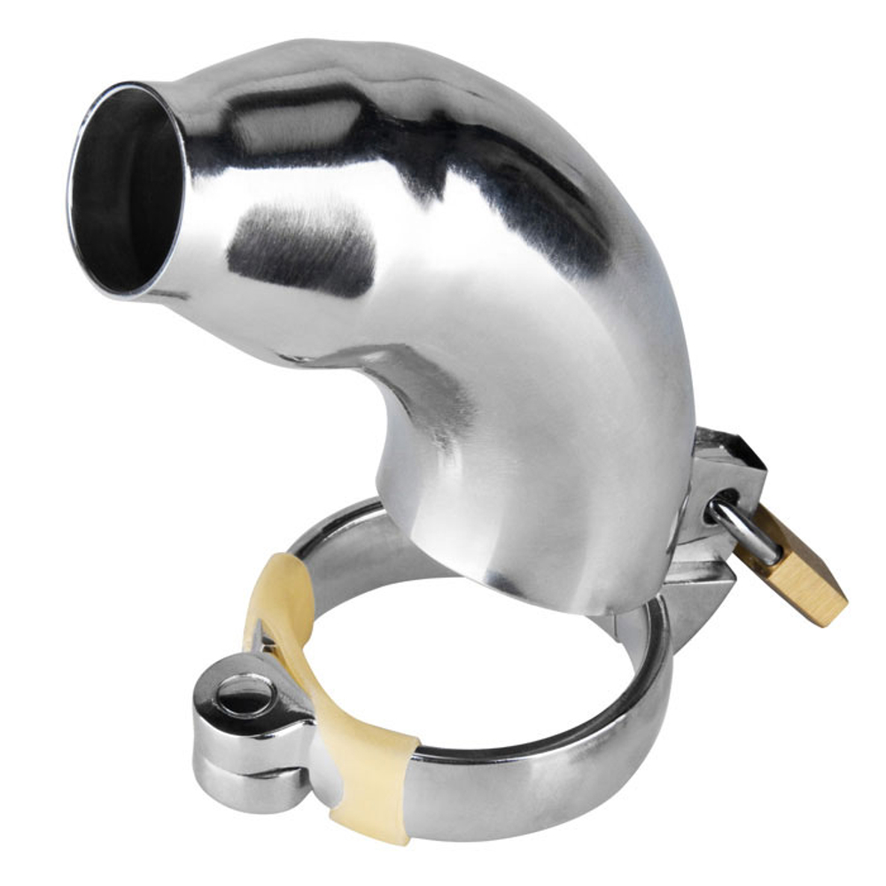 Металлический пояс верности закрытого типа со съемным наконечником (Цвет: серебро)