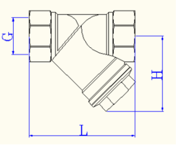 Фильтр сетчатый Valtec 1/2" ВР-ВР косой арт. VT.192.N.04
