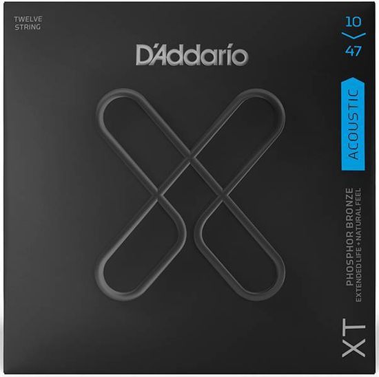 Струны для 12 струнной акустической гитары 10-47 D'ADDARIO XTAPB1047-12