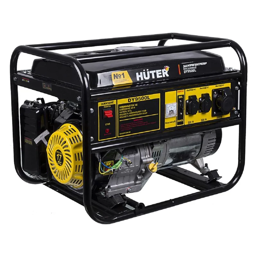 HUTER DY9500L бензиновый генератор 64/1/39