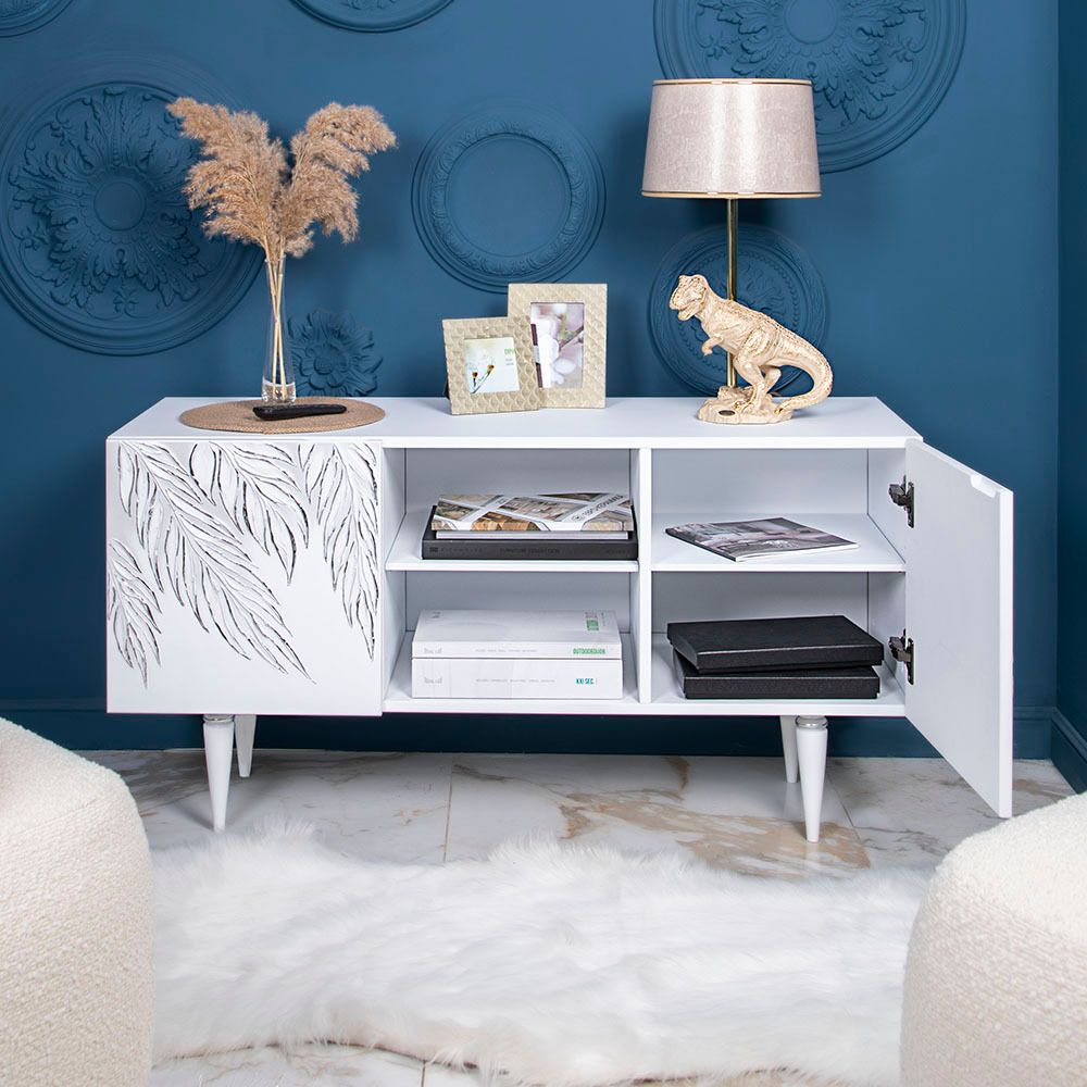 Тумба под ТВ Тропик 117см Классика Айс Сильвер