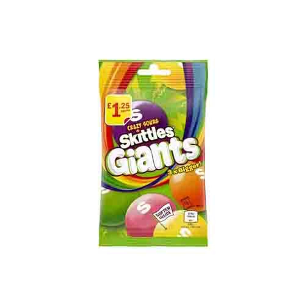 Драже Skittles Giants Crazy Sours 116гр