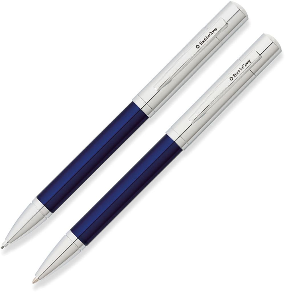 Набор Franklin Covey Greenwich Blue/Chrome шарик и карандаш 0.9мм в футляре (FC0021-3)