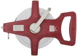 Рулетка землемерная 50 м геодезическая фибергласовая лента для измерения больших длин