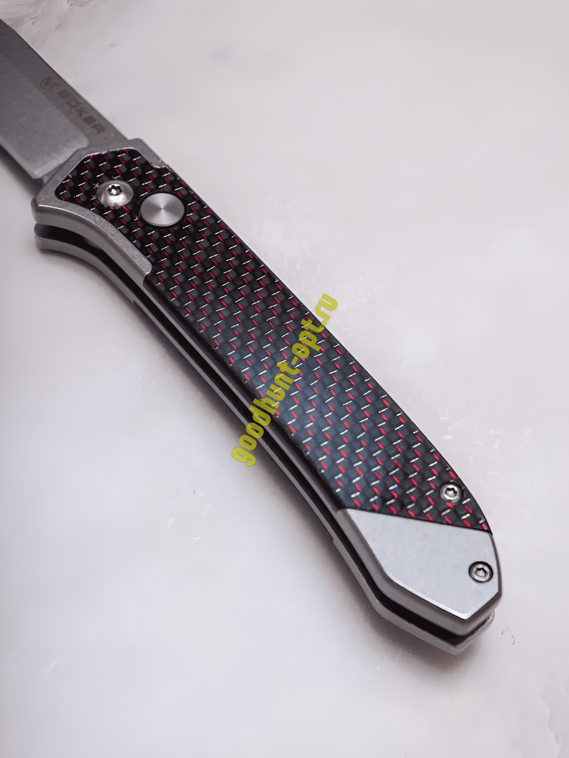Тактический складной автоматический нож BOKER MAGNUM Черный в красную точку
