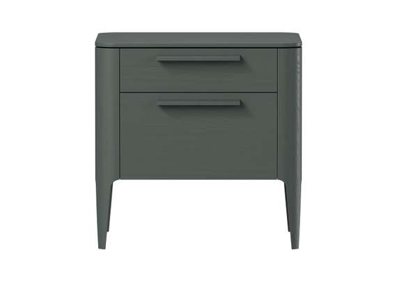 Тумба прикроватная Type oak 2 ящика ширина 50 см (темно-серый)