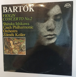 Винтажная виниловая пластинка LP Bartok Shizuka Ishikawa, Czech Philharmonic Orchestra, Violin Concerto No. 2 (Чехословакия 1985)