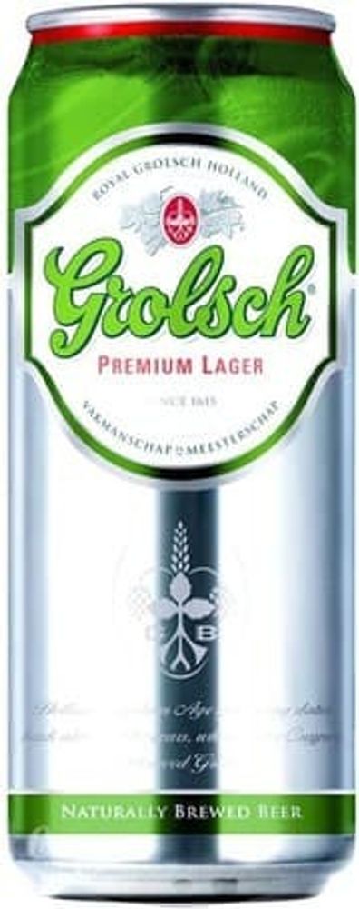 Пиво Гролш Премиум Лагер / Grolsch Premium Lager 0.5 - банка