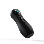 Мастурбатор в колбе с вибрацией и всасыванием (Цвет: черный с белым)