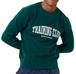 Мужская теннисная кофта Björn Borg Stockholm Crew - зеленый