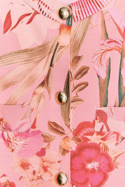 ZARA ТОП ИЗ ТРИКОТАЖА С ЦВЕТОЧНЫМ ПРИНТОМ, РАЗНОЦВЕТНЫЙ