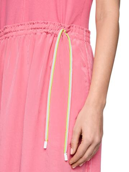 Marc Cain Платье комбинированное с кулиской на талии