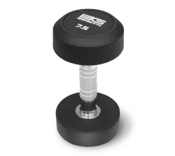 Набор обрезиненных гантелей BRONZE GYM, 2.5-25 кг - 10 пар, шаг 2,5 кг