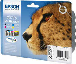 Epson T0715 Подлинный Голубой, Пурпурный, Желтый 1 шт C13T07154010