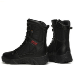 QINGZU PU, Mesh Breathable Abrasion Resistant Cushioning Short Combat Boots Men"s