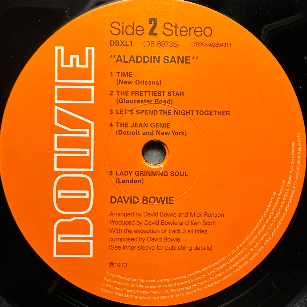 David Bowie ‎– Aladdin Sane (Европа 2016г.)
