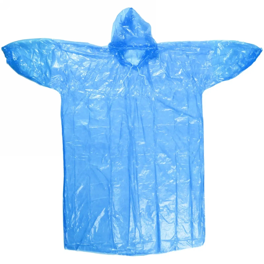 Дождевик 20 Мкрн 115см «Классик» с капюшоном и завязками, синий ДоброСад