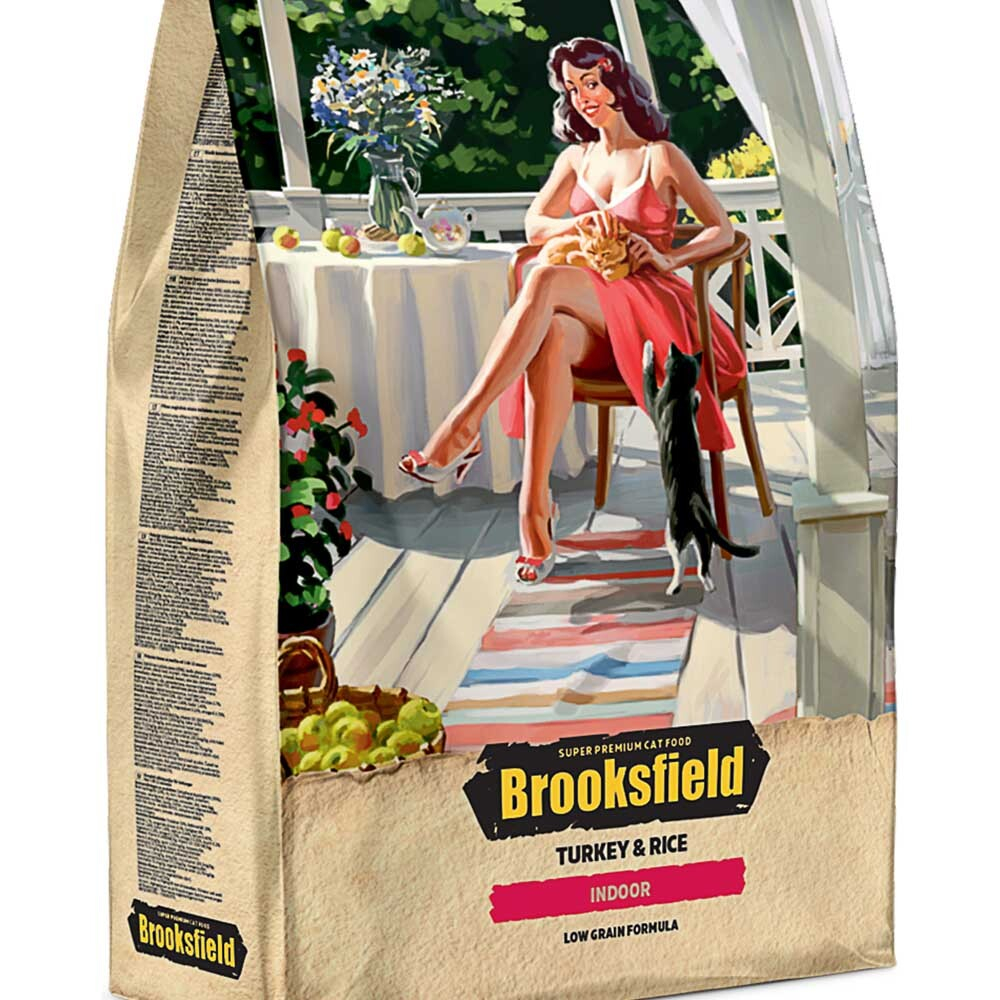 Brooksfield корм для кошек домашних с индейкой (низкозерновой) (Indoor)